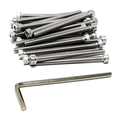 iexcell 25 Pcs M6 x 20mm Thread Pitch 1 mm Stainless Steel 304 Hex Socket Head Cap Screws Bolts Kit