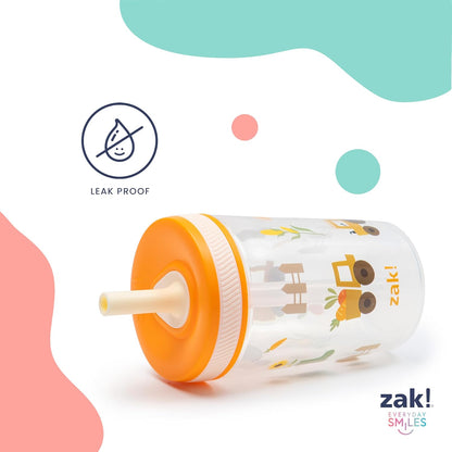 Zak Designs Silly Goose-Harvest Kelso 15oz Leak-Proof Toddler Cups, 2-Pack | BPA Free, Plastic, Sippy Cups, Cup Holder Friendly, Dishwasher Safe, Easy to Clean, For Preschool, Home, Daycare or Travel