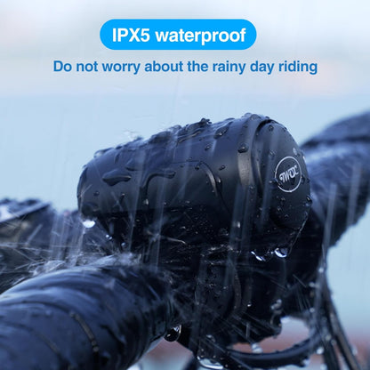 Electric Bike Horn with Control Buttons, Black, Waterproof Design