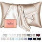 Bedsure Satin Pillow Case Queen Size 2 Pack, Similar to Silk Pillow Cases, Silky Pillowcase Covers with Envelope Closure, Room Decor Valentine Gifts for Women Men, Grey, 20x30 Inches