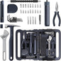 HOTO 40-Piece Tool Kit, Tool Set w/Smart Electric Screwdriver(Black)