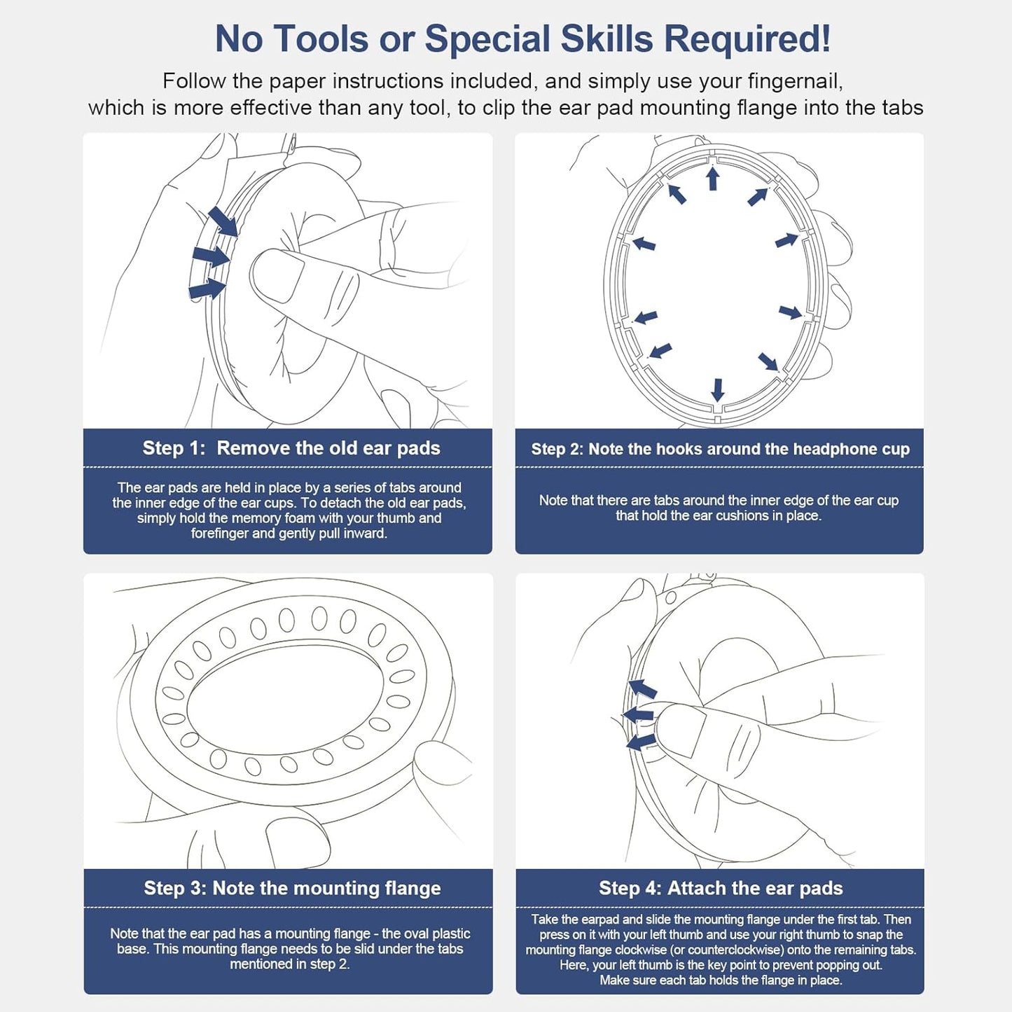 Replacement Ear Pads Earpads for Bose QuietComfort QC 2 15 25 35 Ear Cushion for QC2 QC15 QC25 QC35 SoundLink SoundTrue Around-Ear II AE2 (Black)