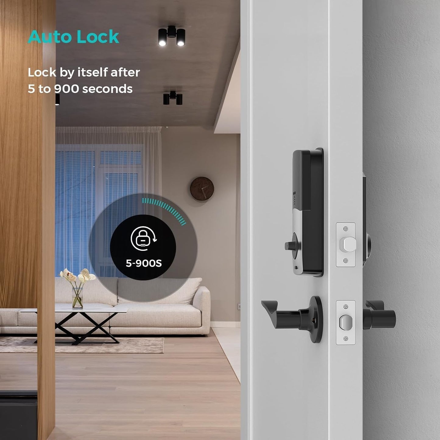 Keyless Entry Door Lock Deadbolt, Hornbill Smart Lock Front Door, Electronic Door Locks with Keypads, Digital Auto Lock Bluetooth Smart Door Locks for Homes Bedroom