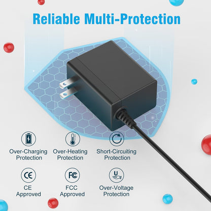45W Charger for Nintendo Switch, AC Power Adapter for Switch, Fast Charging Power Supply Compatible with Switch OLED/Lite/Steam Deck Dock, Support TV Mode, 15V 2.6A (5ft)