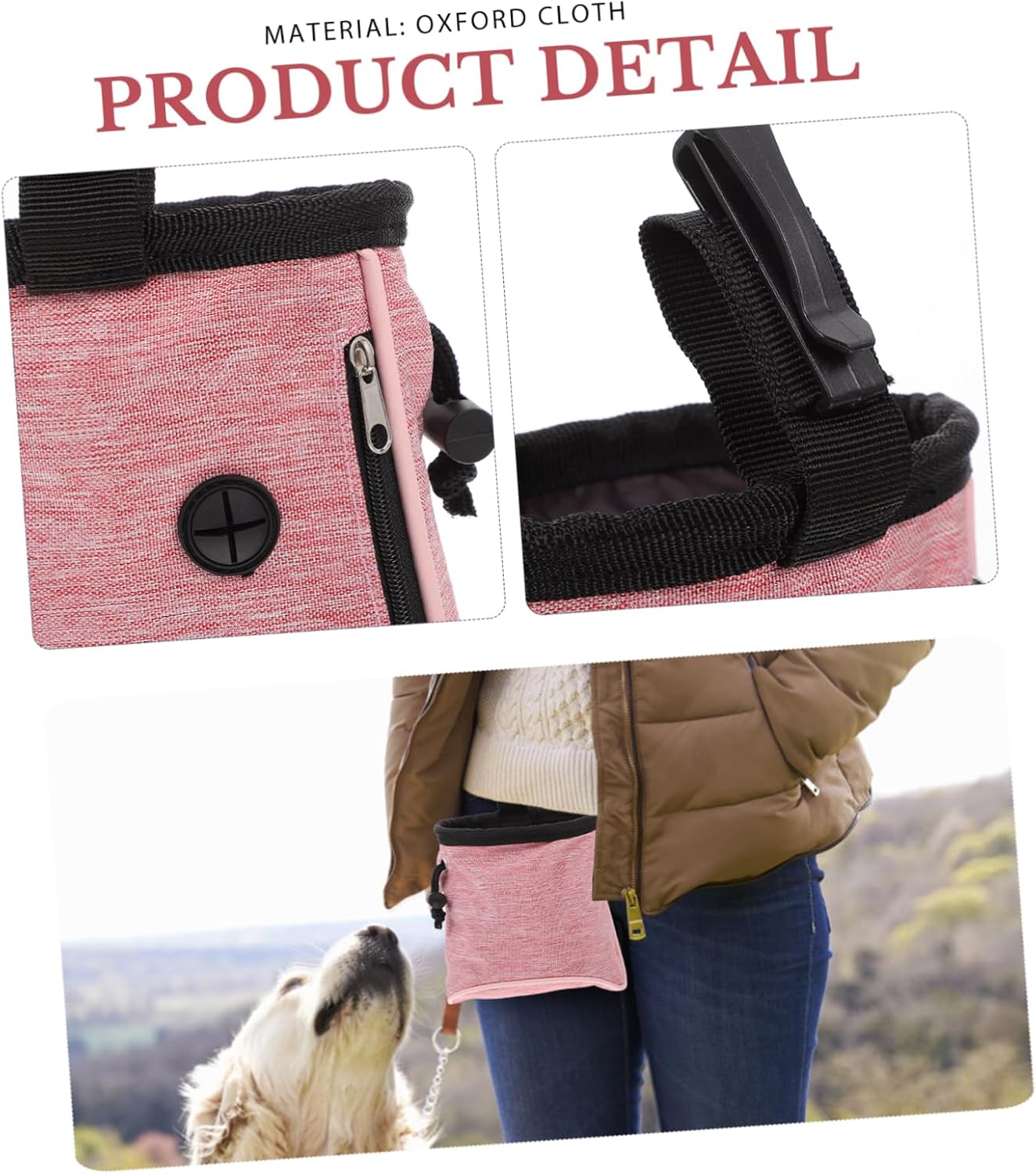 VERDANVERSE Treat Container for Puppy Training Treats Dog Walking Fanny Pack Easy Access to