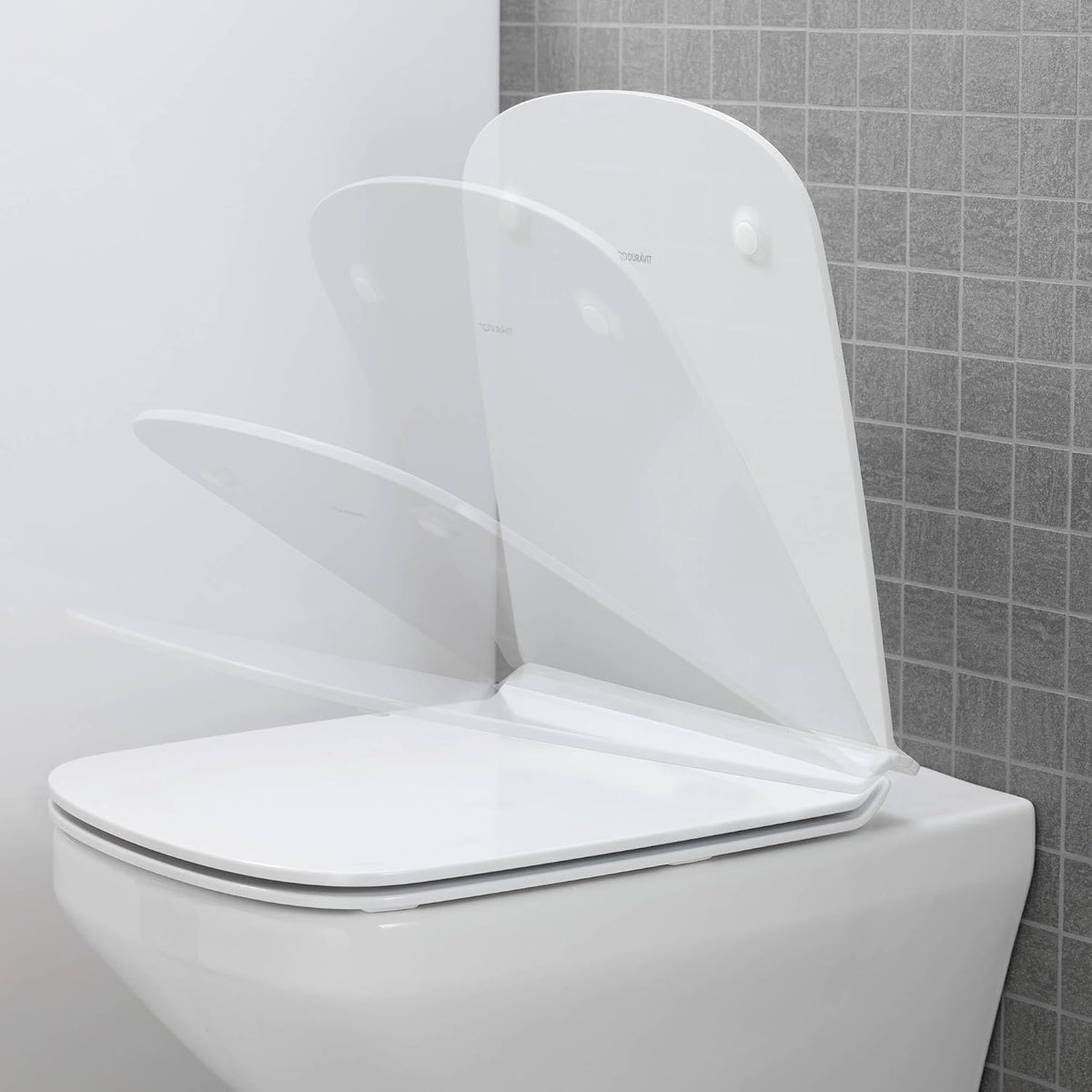 Duravit DuraStyle Toilet Seat & Cover | Elongated Slow-Close Seat with Stainless Steel Hinges