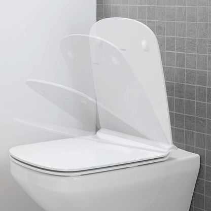 Duravit DuraStyle Toilet Seat & Cover | Elongated Slow-Close Seat with Stainless Steel Hinges