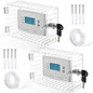 Lock Box With Key, 2Pack Universal Acrylic Cover for Goole Nest and Honeywell Home Thermostats, Large Guards for Wall Thermostats 5.9"*4"*2.5" or Smaller