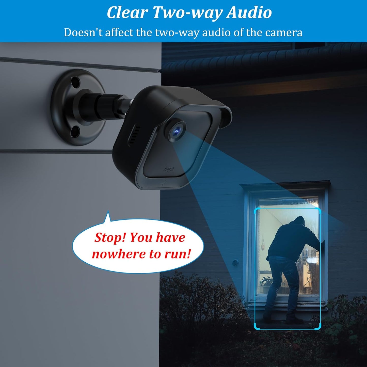 PlusAcc Outdoor Camera Mount for Blink Outdoor 4 (4th Gen) & 3rd Gen Camera, 3 Pack 360° Adjustable Wall Mount Bracket with Sync Module 2 Mount for Blink Camera System (Black, Cameras Not Included)