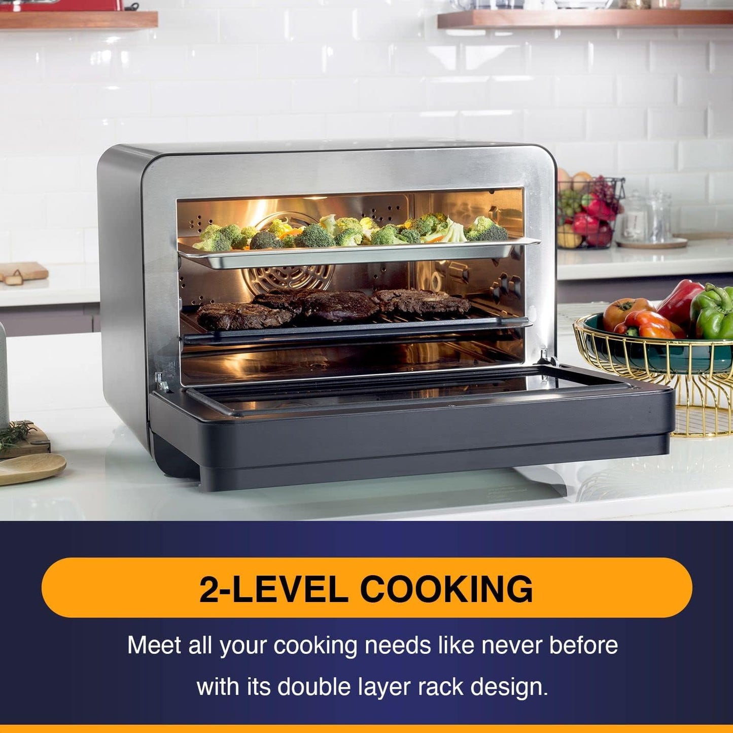 Multifunction Air Fryer Steam Oven Convection Countertop All-in-One Appliance.