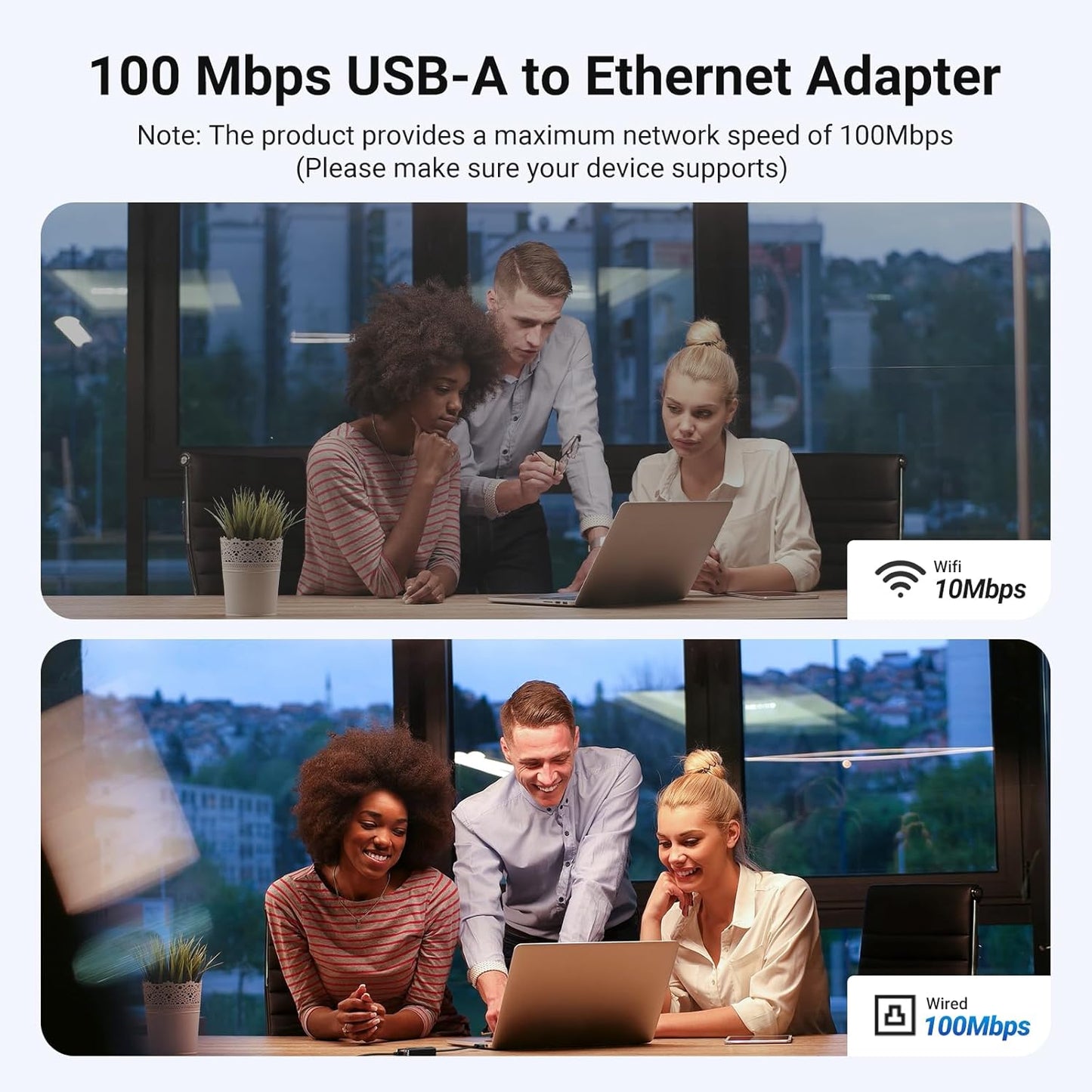 UGREEN Ethernet Adapter USB 2.0 to 10 100 Network RJ45 LAN Wired Adapter for Switch, MacBook, Chromebook, Windows 11, 10, 8.1, Mac OS, Surface Pro, Linux ASIX AX88772 Chipset