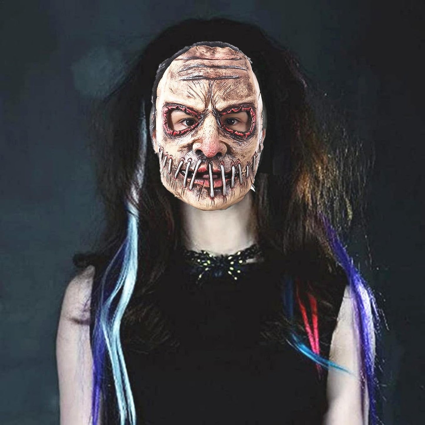 Halloween Horror Mask, Supersoft Creepy Scary Fancy Mask for The Evil Demon Cosplay, Costume
