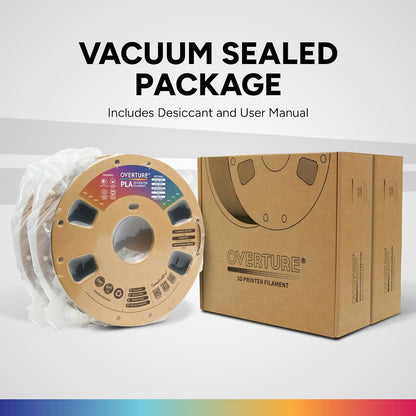 OVERTURE PLA Filament 1.75mm PLA 3D Printer Filament, 1kg Cardboard Spool (2.2lbs), Dimensional Accuracy +/- 0.02mm, Fit Most FDM Printer (Black 1-Pack)