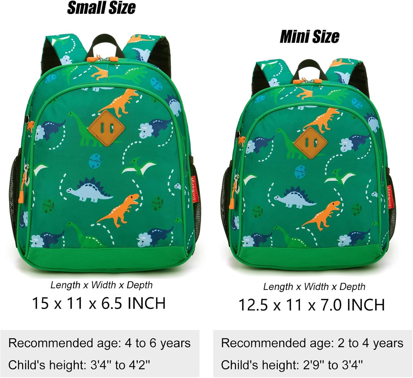 JinBeryl Kids Backpack for Toddler School Bag Small Size and Lightweight