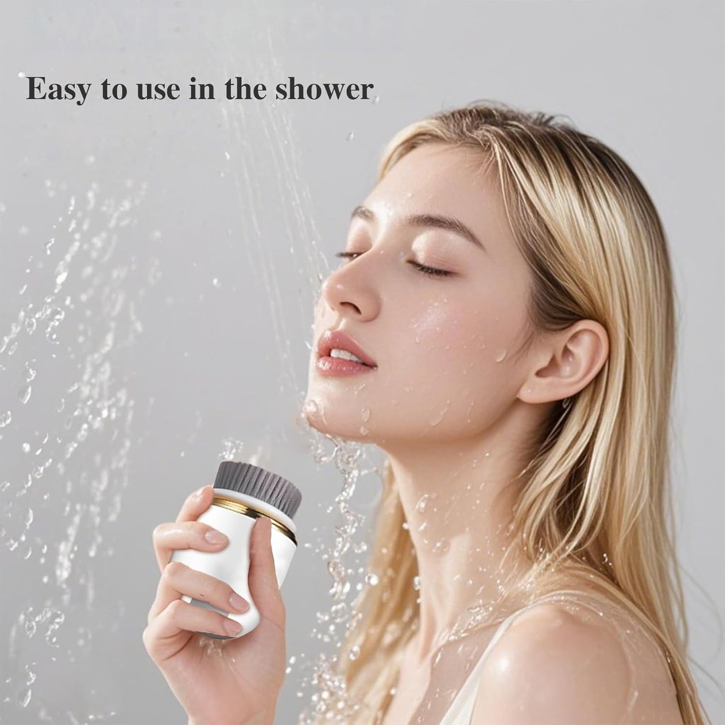 Facial Cleansing Brush,Face Scrubber,Electric Face Cleansing Brush,Comes with Three Replaceable Brush Heads,and USB Rechargeable,Electric Exfoliating Rotating Massage Device Waterproof Deep Cleaning