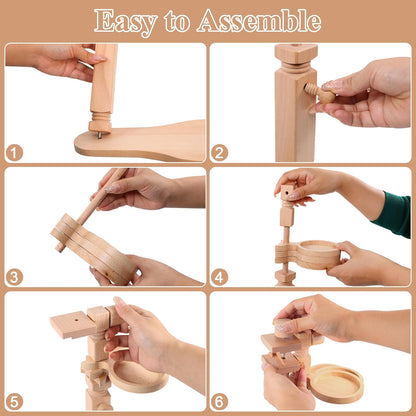 Purilite Select Adjustable Beech Wood Embroidery Hoop Stand