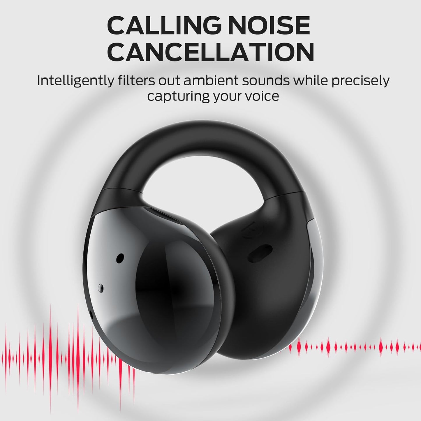 Monster Wireless Earbuds,Bluetooth 5.4 Clip-On Earbuds with HiFi Stereo,Open Ear Headphones with ENC Clear Call,21H Playtime,Fast Charge,Touch Control,IPX6 Waterproof Wireless Headphones for Sport