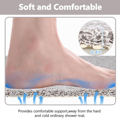 Loofah Mats for Shower, Non Slip | Quick Drying | Soft on Your Feet | Soft Textured Shower Mat Bath Mat Bathtub Mat Massage Mat Loofah Mat for Bathroom,Shower Tub or Wet Areas