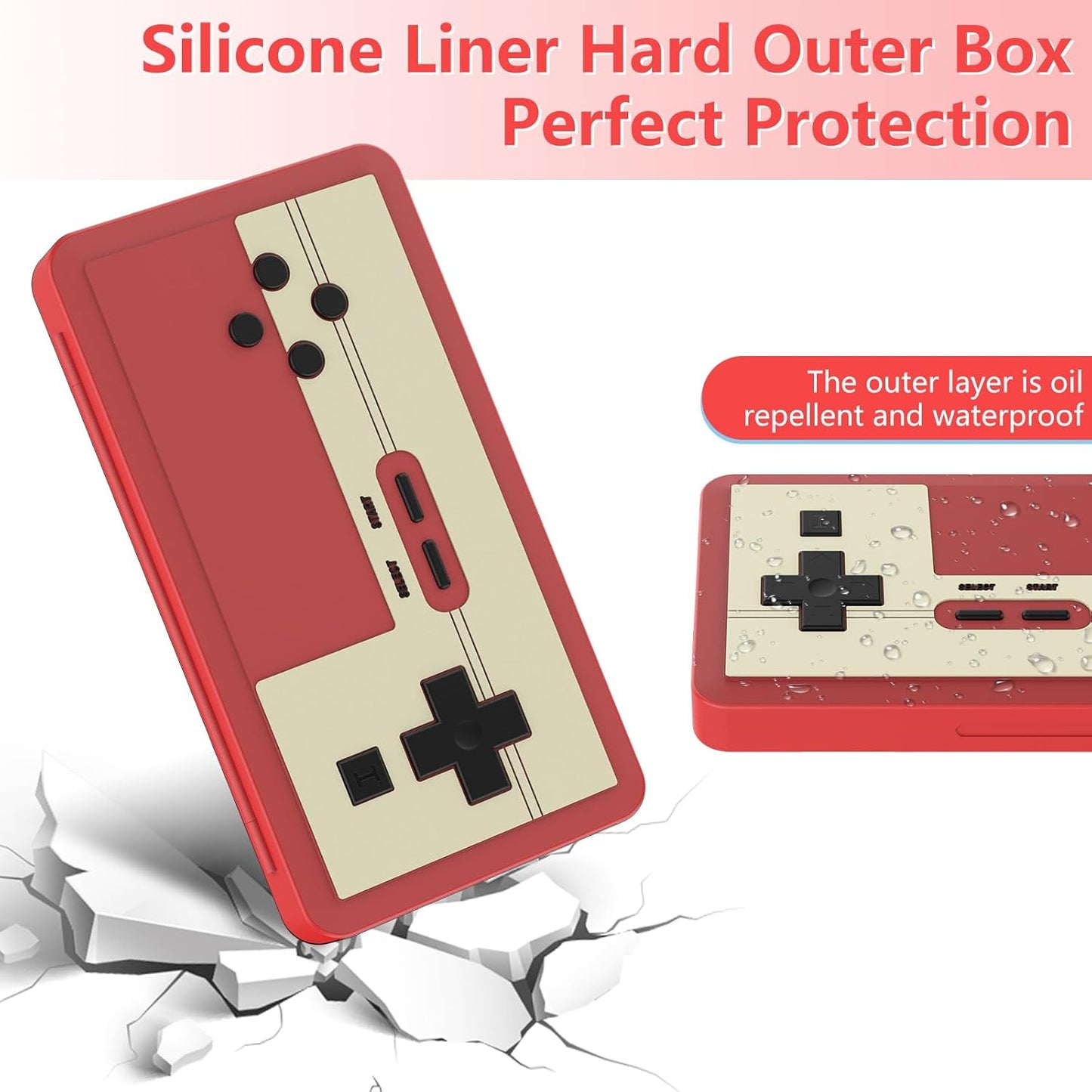 GeeRic 24 Slot Game Card Storage Case Compatible with Switch, Portable Game Card Storage Cartridge with Switch, Games Cartridges & Slot