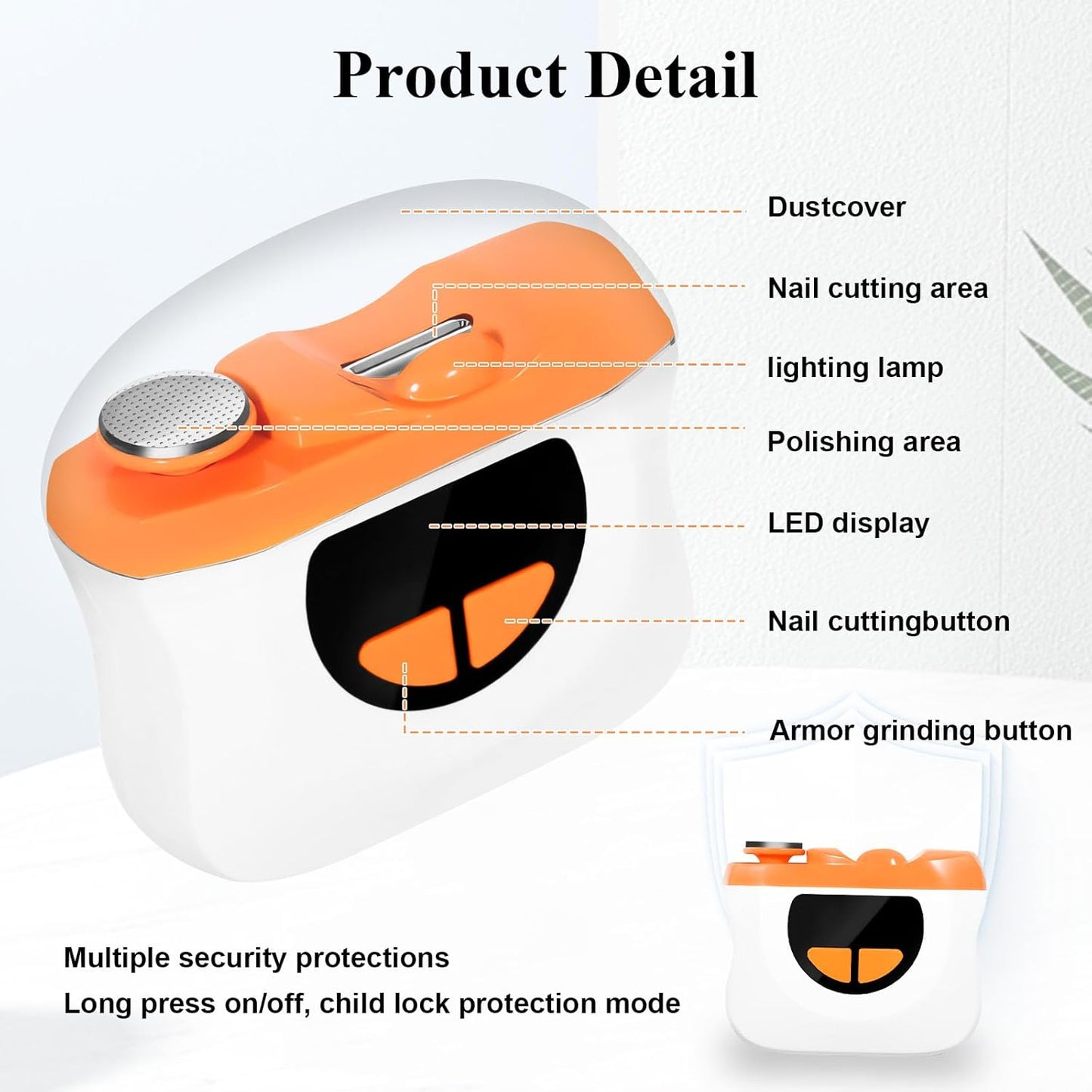 Casmoby 2025 Upgraded Electric Nail Clipper, 2 in 1 Electric Nail Clipper with 3 Speeds & LED Light,Fingernail Trimmer and Polisher with Nail Scraps Storage,USB Rechargeable Suitable for Kids, Senior