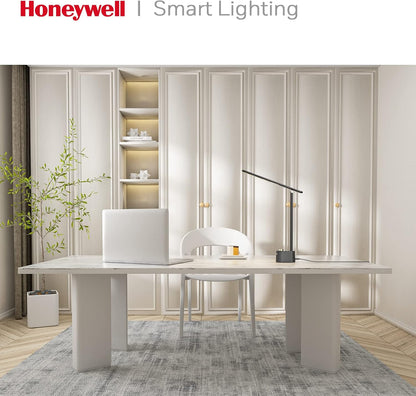 Honeywell HWT-H01 LED Desk Lamp, Foldable & Stepless Dimmable, Black