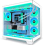 KEDIERS ATX PC Case,6 PWM ARGB Fans Pre-Installed,360MM RAD Support,Gaming 270° Full View Tempered Glass Mid Tower Pure White ATX Computer Case,C690