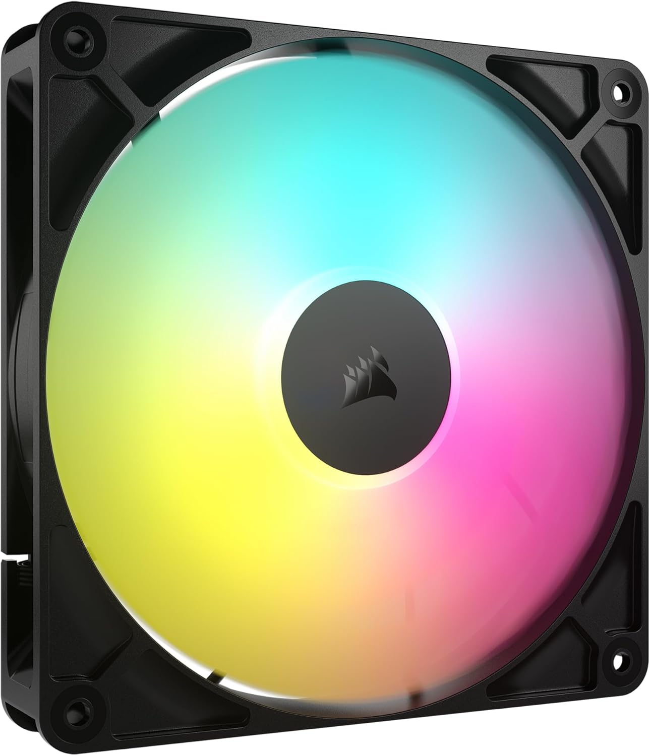 CORSAIR RS120 ARGB 120mm PWM Fan – Daisy-Chain Connection – Low-Noise – Magnetic Dome Bearing – Single Pack – White