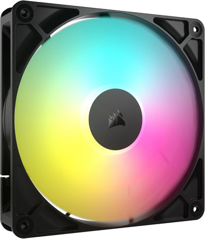CORSAIR RS120 ARGB 120mm PWM Fan – Daisy-Chain Connection – Low-Noise – Magnetic Dome Bearing – Single Pack – White