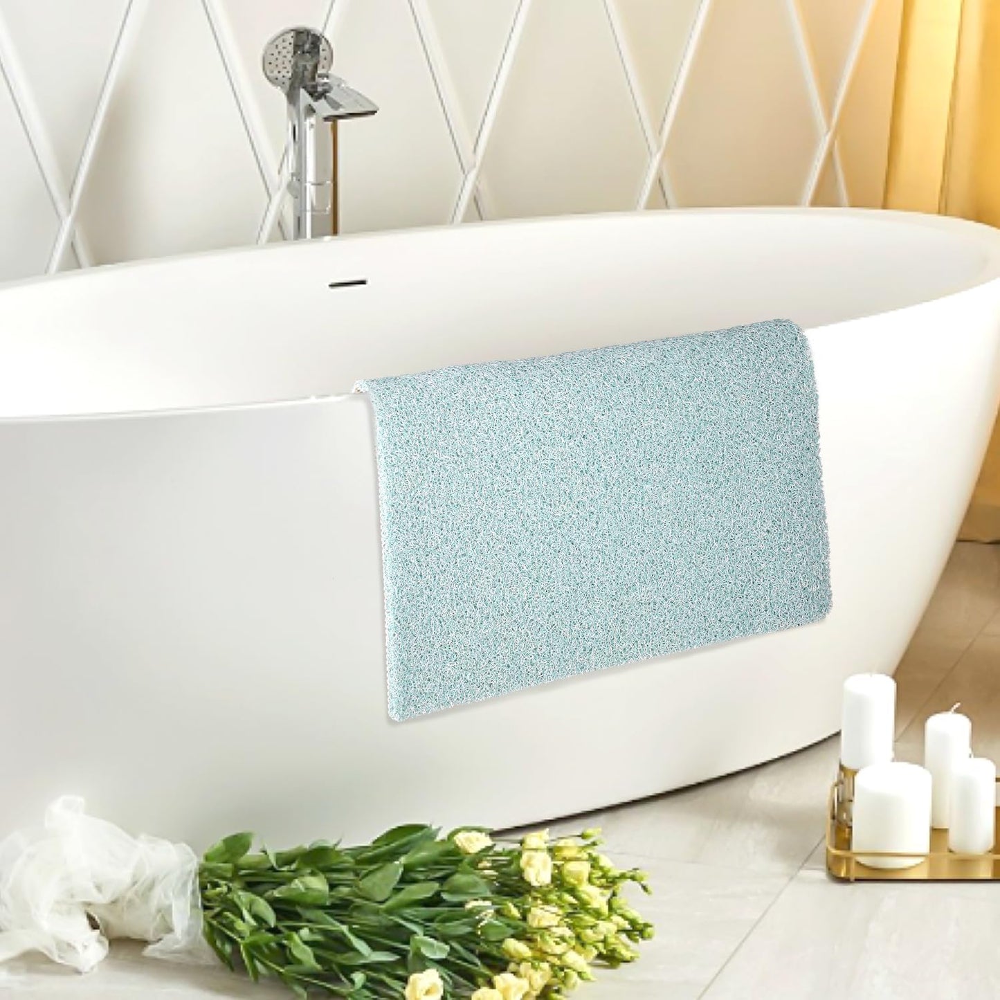 Loofah Mats for Shower, Non Slip | Quick Drying | Soft on Your Feet | Soft Textured Shower Mat Bath Mat Bathtub Mat Massage Mat Loofah Mat for Bathroom,Shower Tub or Wet Areas