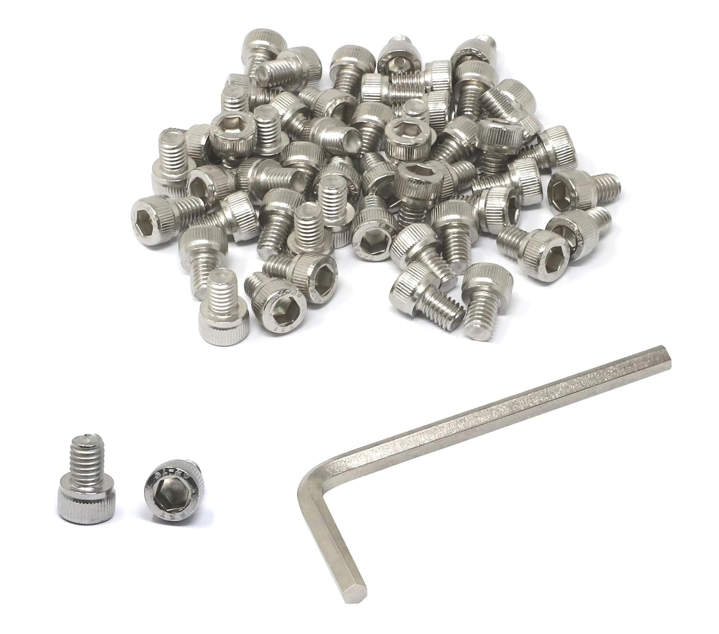iexcell 25 Pcs M6 x 20mm Thread Pitch 1 mm Stainless Steel 304 Hex Socket Head Cap Screws Bolts Kit