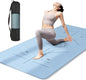 Extra Large Wide Yoga Mat 80cm x 183cm, 8mm Thick TPE Yoga Mat for Home Workout, Non Slip Exercise Mat for Pilates Stretching, Eco Friendly Floor Mat for Tall People, with Carry Bag