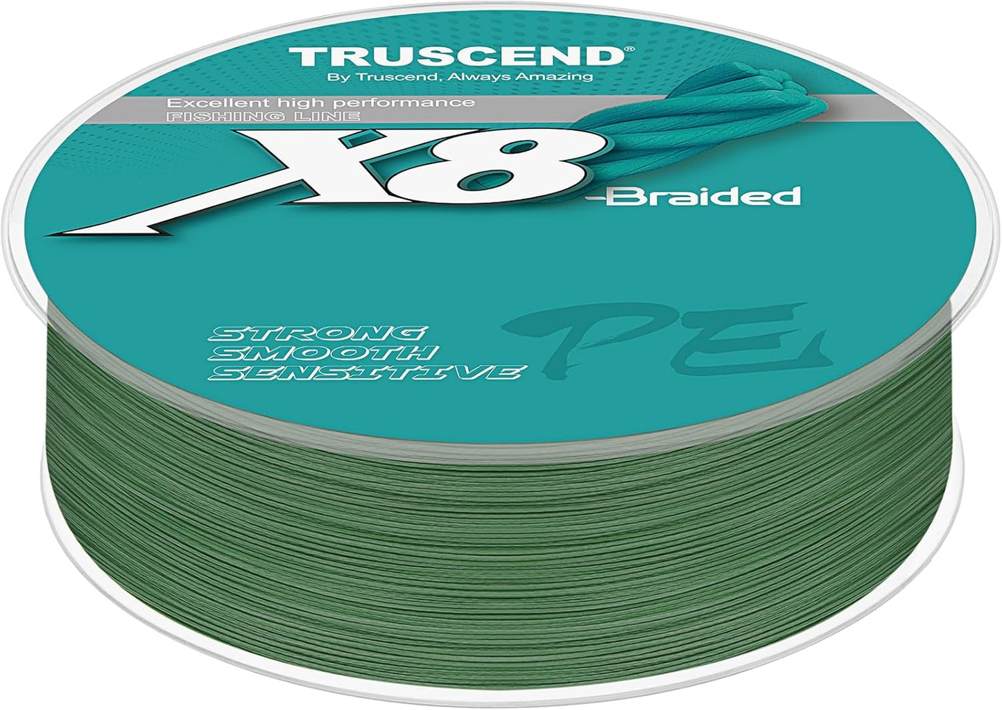 TRUSCEND X8 Braided Fishing Line, Durable and Valuable Braid PE Line for Professionals, More Thinner More Smoother Performance for Casting Well, Must-Have Freshwater Fishing Gear, Fishing Gift for Men