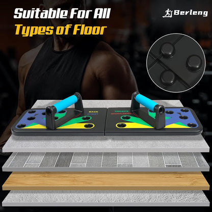 Solid Push Up Board Home Workout Equipment Multi-Functional Pushup Stands System Fitness Floor Chest Muscle Exercise Professional Equipment Burn Fat Strength Training Arm Men & Women Weights , Best