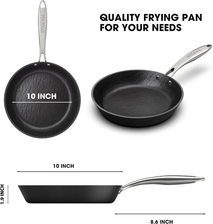 imarku Non Stick Frying Pans - 10 inch Frying Pan Nonstick Skillet, Egg Pan Omelette with Cool Stainless Steel Handle, Dishwasher Safe, Free of PFAS&PFOA, Easy Cleanup, Gifts for Men and Women