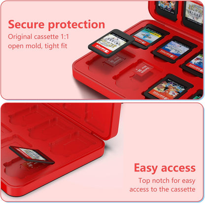 GeeRic 24 Slot Game Card Storage Case Compatible with Switch, Portable Game Card Storage Cartridge with Switch, Games Cartridges & Slot