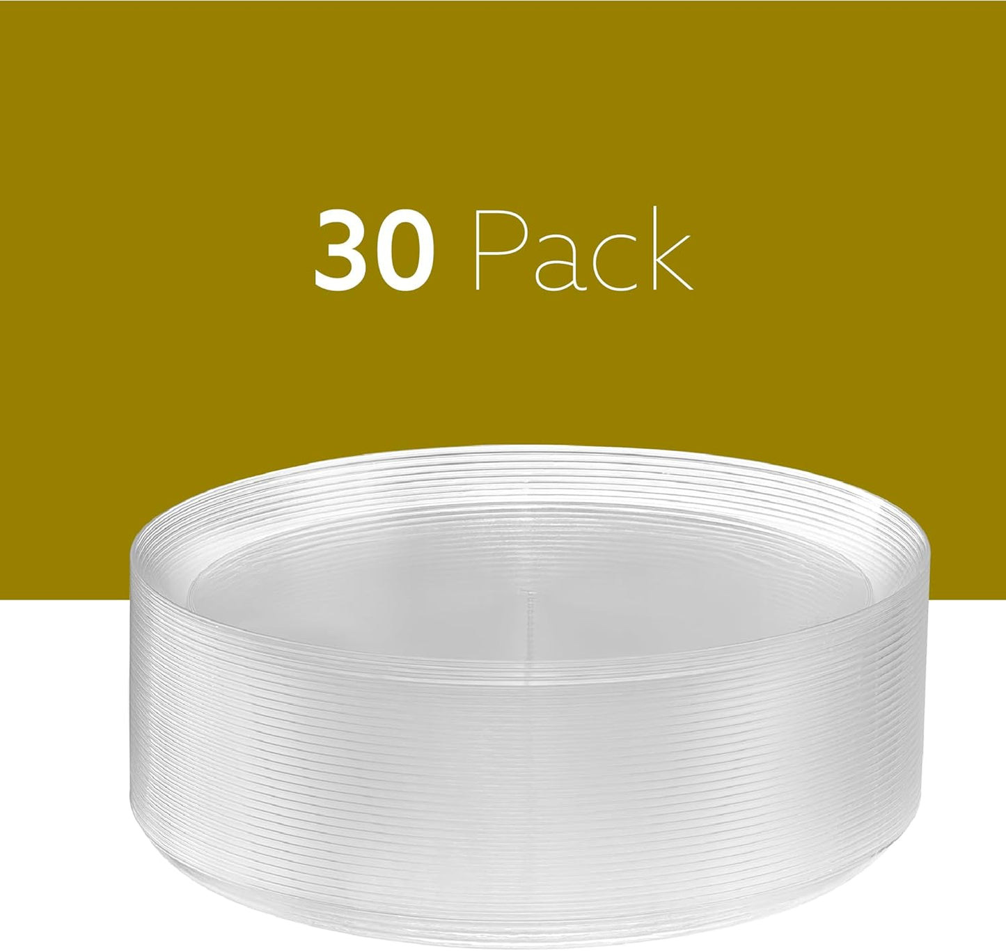 PLASTICPRO [30 Pack 10.7'' Christmass Green Plastic Party Plates Edge Collection Premium heavyweight Elegant Disposable Tableware Dishes