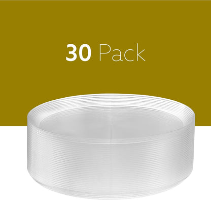 PLASTICPRO [30 Pack 10.7'' Christmass Green Plastic Party Plates Edge Collection Premium heavyweight Elegant Disposable Tableware Dishes