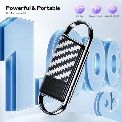 Xelarvex Voice Activated Recorder - 64GB Digital Voice Recorder AI-Intelligent Noise Reduction, 4800 Hours Recording Device, Audio Recorder for Lectures/Meetings/Interviews