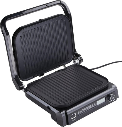 VEVOR 7 IN 1 Electric Contact Grill,1800W Indoor Panini Press Griddle,Stainless Steel Teppanyaki Grill with Nonstick&Removable Iron Plate, 0-446℉ Adjustable Temp Control,LCD Display,110V