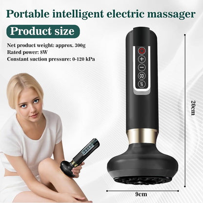 Cellulite Massager Body Sculpting Handheld Cellulite Massager-Cupping Kit with 12 Suction Modes for Arms, Legs, Back Used at Home (Black)