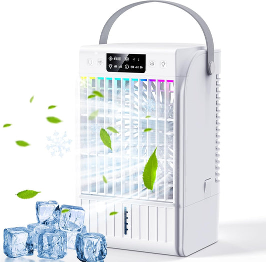 Purilite Select 4-in-1 Mini Portable Air Conditioner – Cool, Mist, Humidify & Glow On the Go