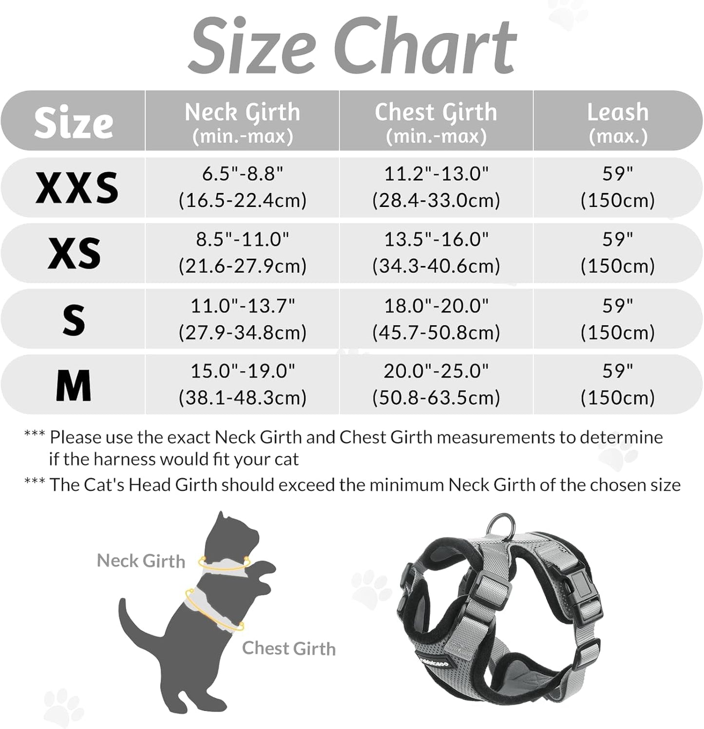 rabbitgoo Cat Harness and Leash for Walking, Escape Proof Soft Adjustable Vest Harnesses for Small Medium Cats, Easy Control Breathable Reflective Strips Jacket, XS, Black