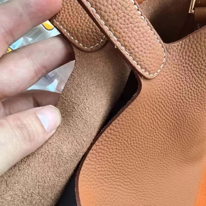 Purilite Select | Genuine Leather Bucket Handbag | Elegant & Fashionable Women's Tote | Lightweight Work & Travel Purse