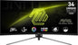 MSI Optix MAG345CQR 1000R Curvature 21:9 Aspect Ratio Narrow Bezel 1ms 3440 x 1440 (UWQHD) 1800z Refresh Rate Tilt/Swivel/Height/Pivot Adjustment 34" AMD Freesync Gaming Curved Monitor, Black