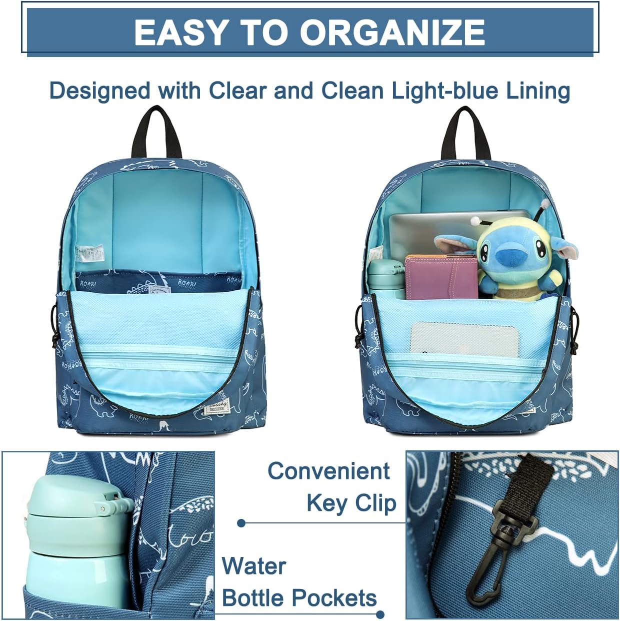 School Backpack for Kids, VASCHY Lightweight Water Resistant Casual Schoolbag Daypack for Men Women Teen Boys Girl Bookbag