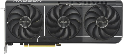 ASUS Prime Radeon™ RX 9060 XT 16GB GDDR6 OC Edition Graphics Card (PCIe 5.0, HDMI/DP 2.1, 2.5-Slot Design, axial-tech Fans, Dual Ball Fan Bearings, Dual BIOS, ASUS GPU Guard)