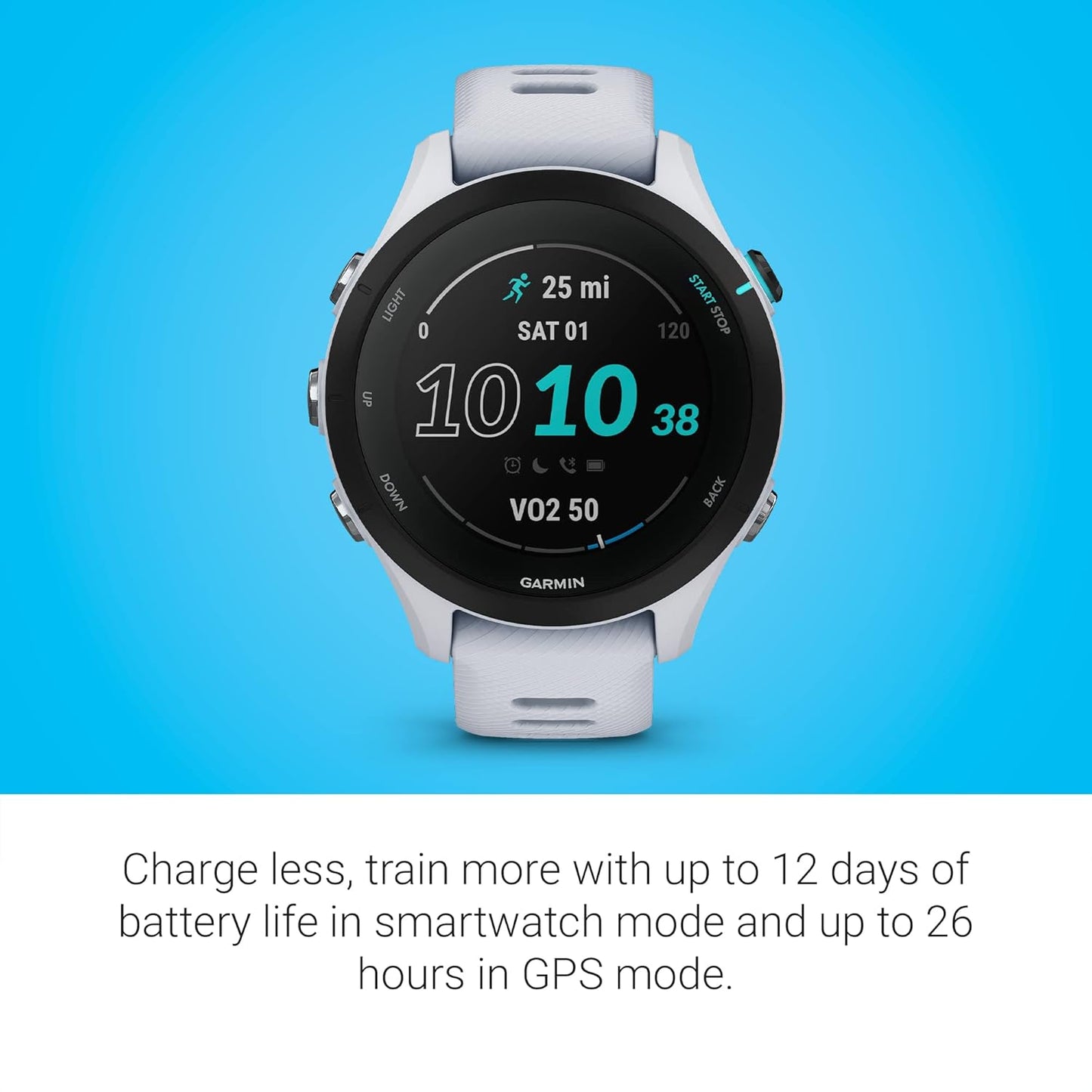 Garmin Forerunner® 255 Music, GPS Running Smartwatch with Music, Advanced Insights, Long-Lasting Battery, Black, 46 MM