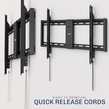 VIVO Extra Large Heavy Duty 43 to 100 inch LCD LED Curved and Flat Panel Screen, TV Wall Mount Bracket with Max 800x400mmmm VESA, Black, MOUNT-VW100F