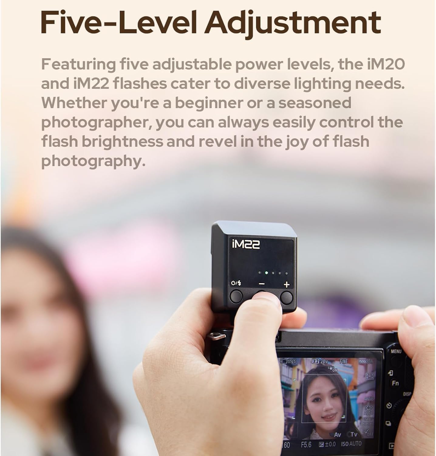 Godox IM20/IM22 Mini Camera Flash,3s Recycle Time,440 Full Power Flash Time Built in Lithium Battery for Fuji,for Canon,for Nikon,for Sony, for Olympus Camera (im22)