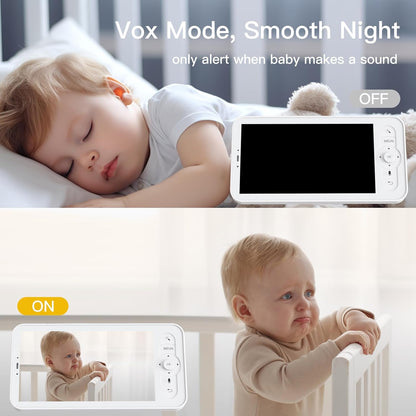 ARENTI Baby Monitor, Video Baby Camera with 5-Inch Wireless Display, 360° View, Auto-Night Vision, Temperature Sensor, Sound & Motion Detection, 2 Way Audio, VOX Mode